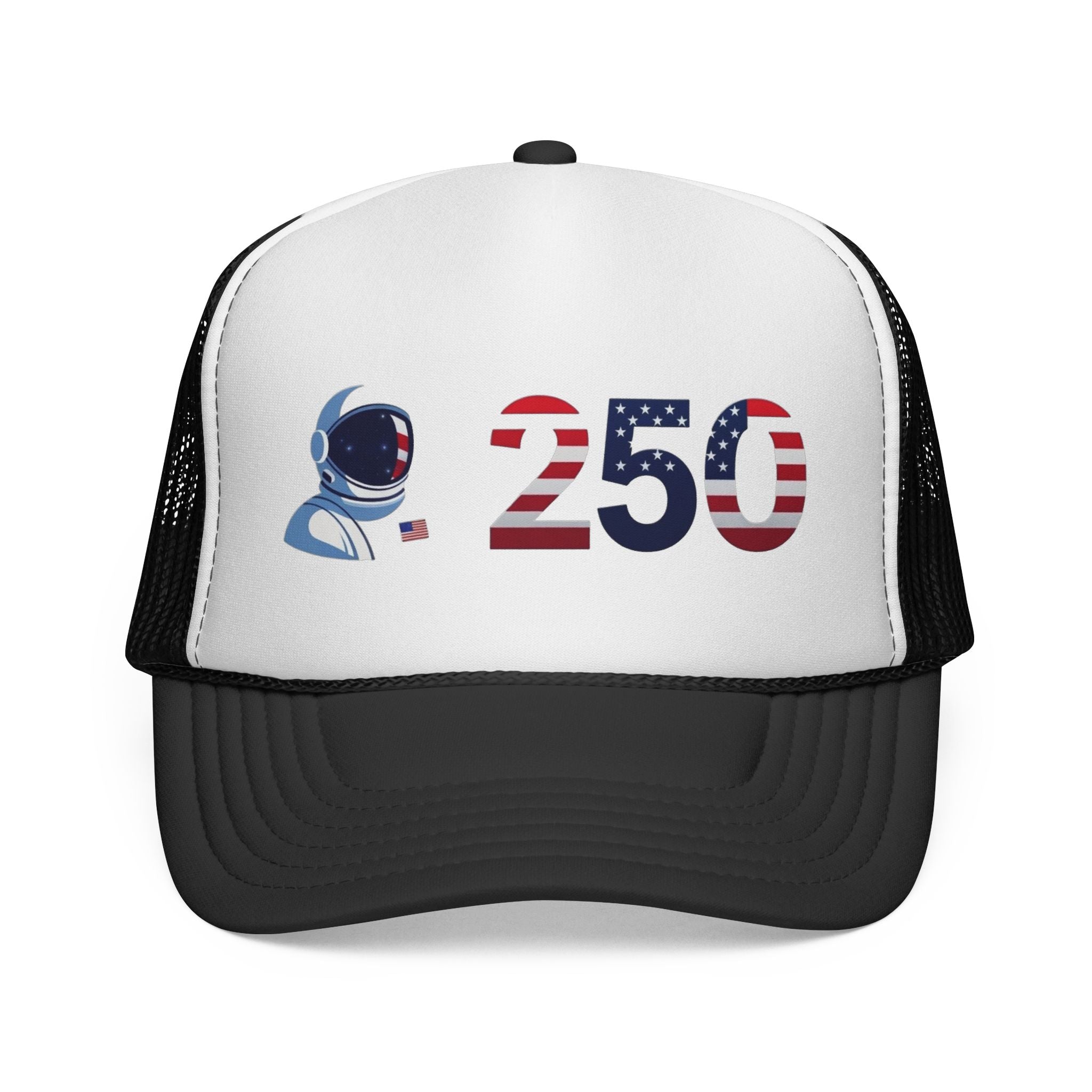 Astronaut Trucker Cap – USA Flag Space Helmet Mesh Hat