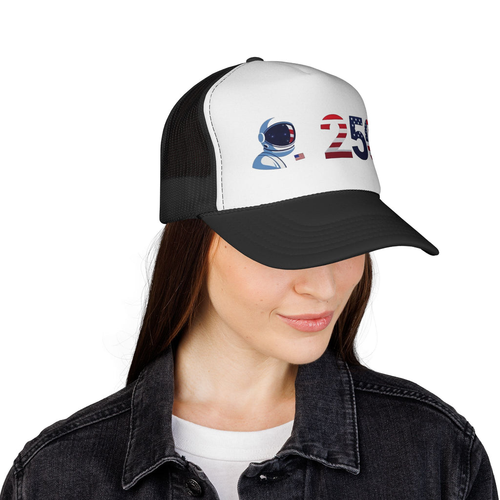 Astronaut Trucker Cap – USA Flag Space Helmet Mesh Hat